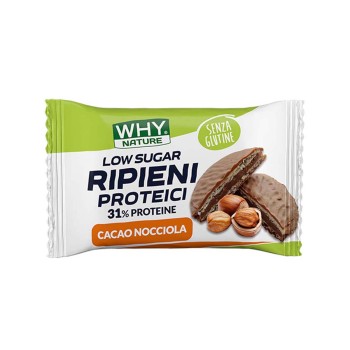Low Carb Ripieni Proteici Why Nature no glutine 17g Cioccolato Nocciola