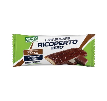 Low Sugar Ricoperto Zero WhyNature proteico ricoperto no zuccheri 25g Cacao