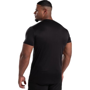 Maglietta da allenamento da uomo Gorilla Wear classica nera in cotone elasticizz