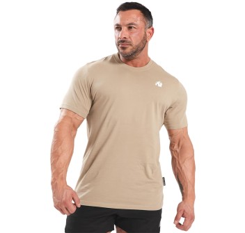 Maglietta tecnica da uomo Gorilla Wear Oregon con inserti antracite beige