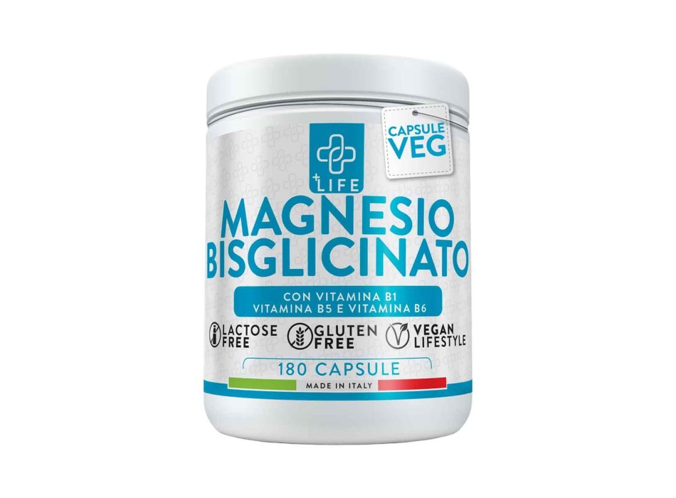 Magnesio Bisglicinato PiùLife Integratore Relax Muscolare Sistema Nervoso 180cps