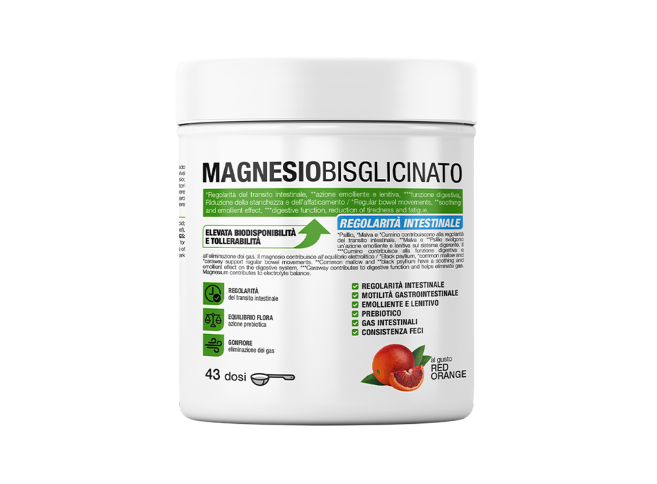 Magnesio Bisglicinato Tsunami Nutrition Pharma magnesio 150g arancia rossa