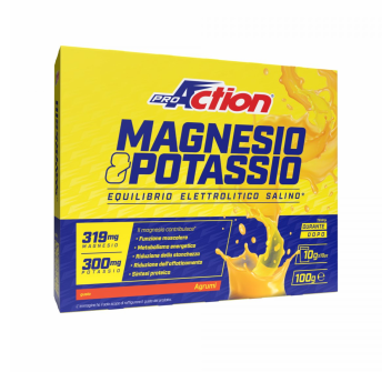 Magnesio e Potassio MG-K Proaction integratore sali minerali elettroliti 10 bust