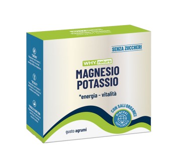 Magnesio e Potassio Why Nature integratore idrosalino gusto agrumi 10 bustine 