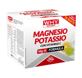 Magnesio e Potassio WHYsport 30 bustine monodose, integratore salino Arancia