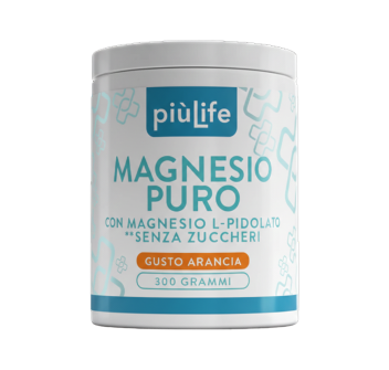 Magnesio Puro piùLife integratore sali minerali magnesio carbonato citrato 300g 