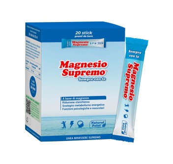 Magnesio Supremo 20Stick Natural Point Confezione Bustine Monodose Magnesio