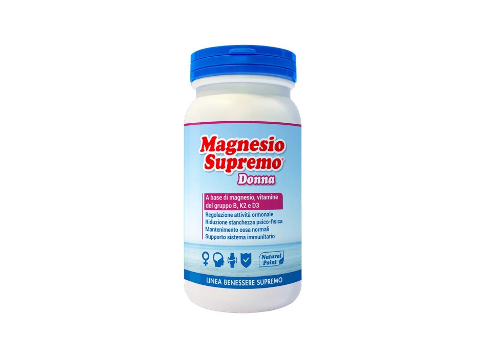 Magnesio Supremo Donna Natural Point Integratore Donna Vitamine B K2 D3 150g