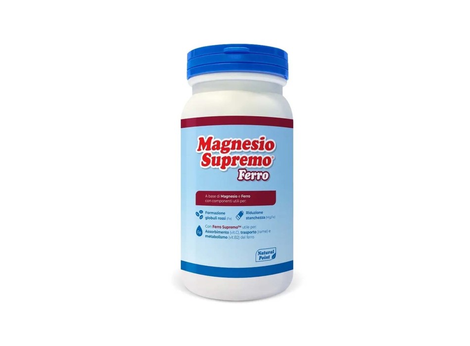 Magnesio Supremo Ferro Natural Point Integratore Ferro Vitamina C Folato 150g