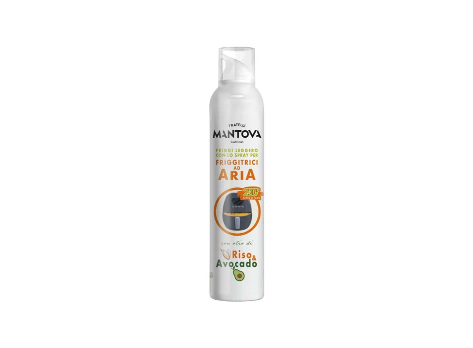 Mantova Olio Spray specifico per Friggitrice ad Aria, miscela di olio extravergi