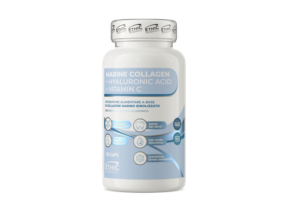 Marine Collagen + Hyaluronic Acid + Vitamin C 120cps