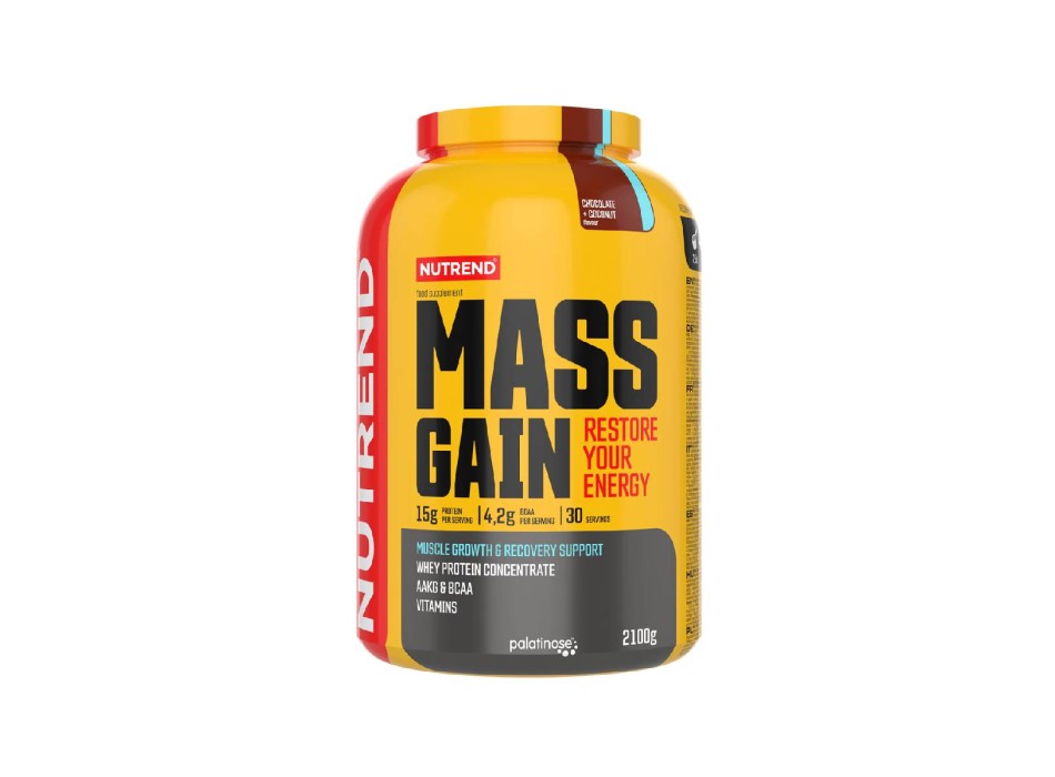 Mass Gain Nutrend 2100g Gainer per Aumento Massa Cioccolato e Cocco