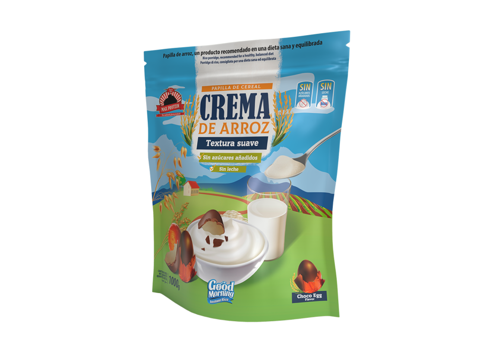 Max Protein Good Morning Crema di Riso Istantanea !kg Uova al Cioccolato 