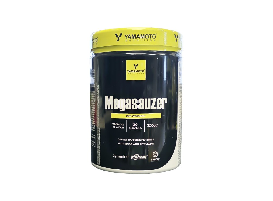Mega Sauzer Yamamoto pre-workout potenziato ViNitrox PurCaf 300g Tropical