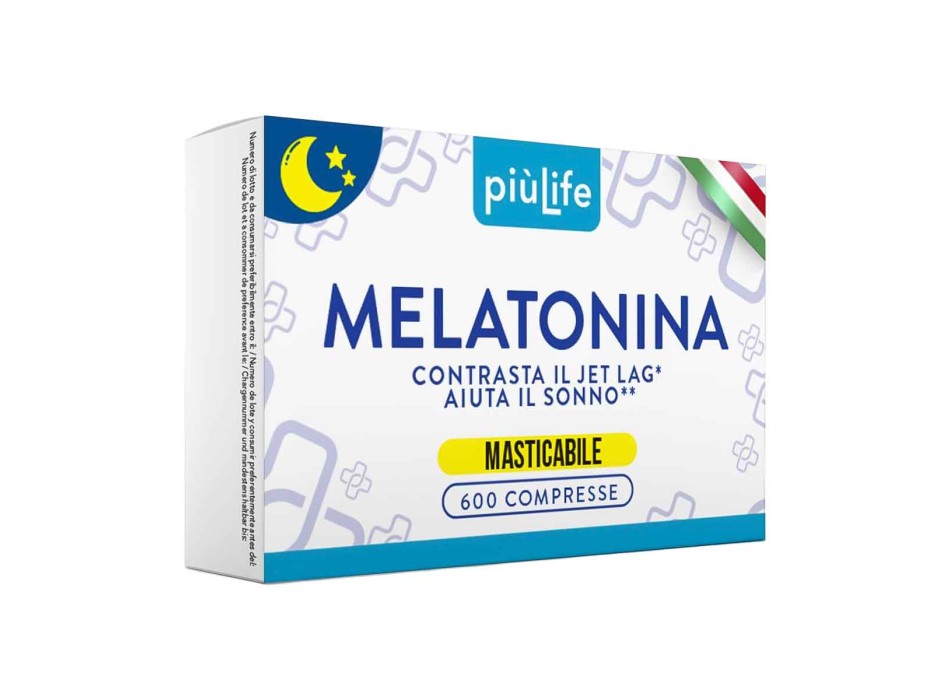 Melatonina PiùLife Integratore Sonno Rapido e Jet Lag 600cpr