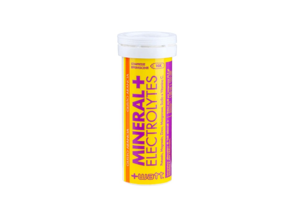 Mineral+ Electrolyte 10cpr +Watt integratore sali minerali effervescenti Arancia
