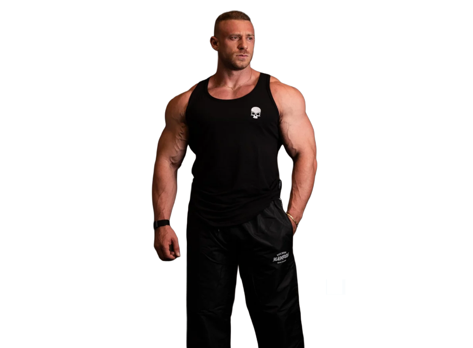 MM Basic Stringer Black Focus Nutrition canotta sportiva da allenamento nero