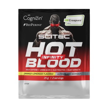 Monodose Hot Blood Infinity Scitec Nutrition pre-workout 25g Arancia Limone