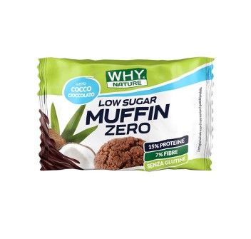 Muffin Zero Low Sugar Why Nature proteico no zuccheri 27g Cioccolato Cocco