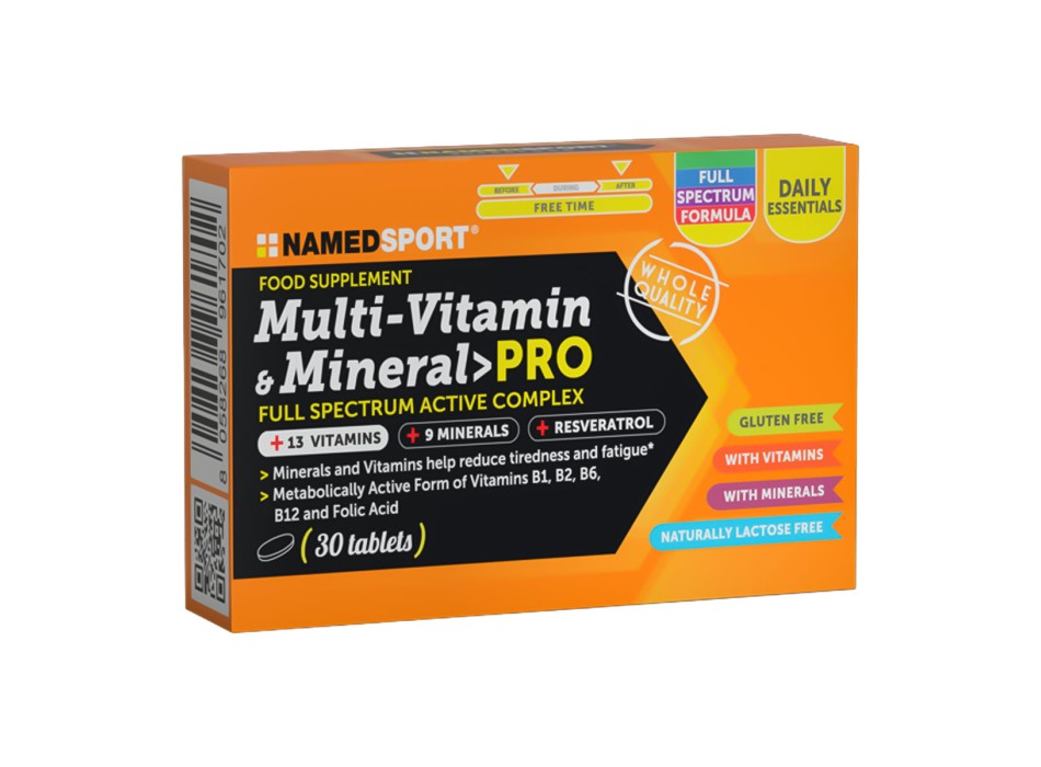 Multi Vitamin and Mineral Pro NAMEDSPORT 30 compresse Multivitaminico Completo S