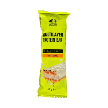 Multilayer Protein Bar 4+ Nutrition barretta proteica salty caramel snack