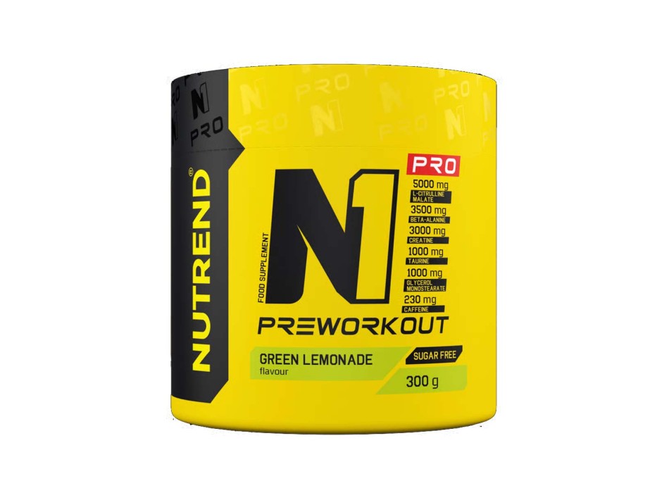 N1 PRO Nutrend 300g Potenziato per Pompaggio Forza e Focus Green Lemonade