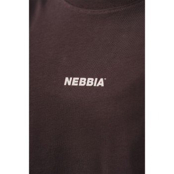 Nebbia Reset 491 T-shirt Corta Oversize Cotone Donna Palestra Dark Brown