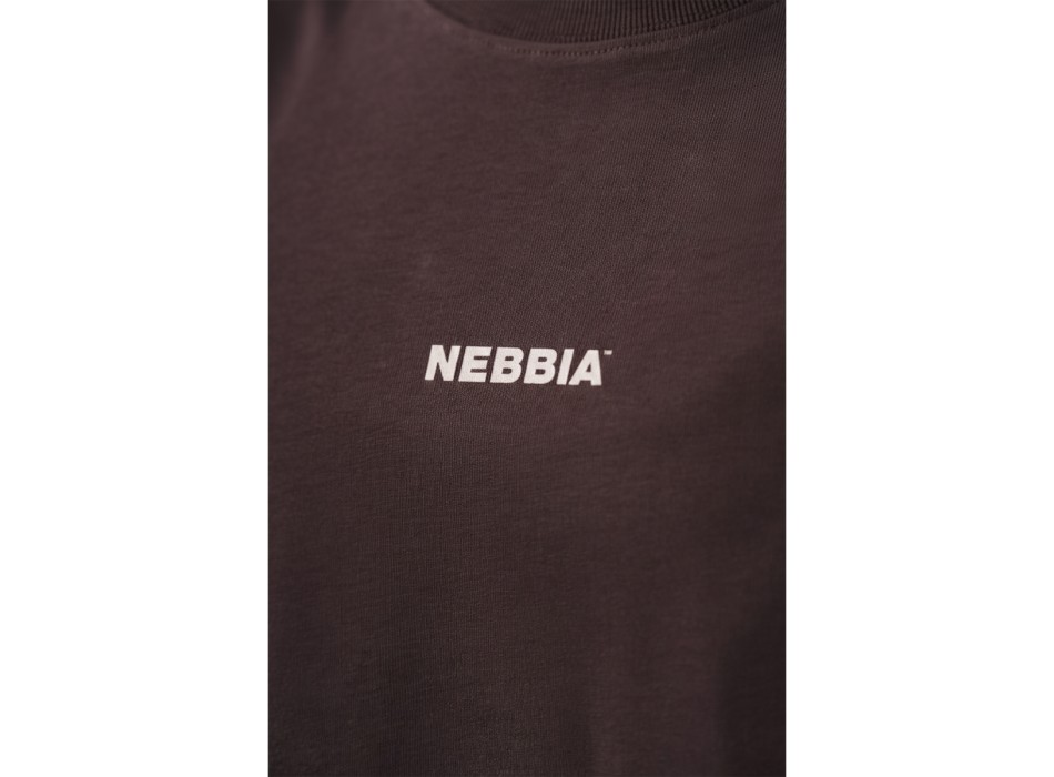 Nebbia Reset 491 T-shirt Corta Oversize Cotone Donna Palestra Dark Brown
