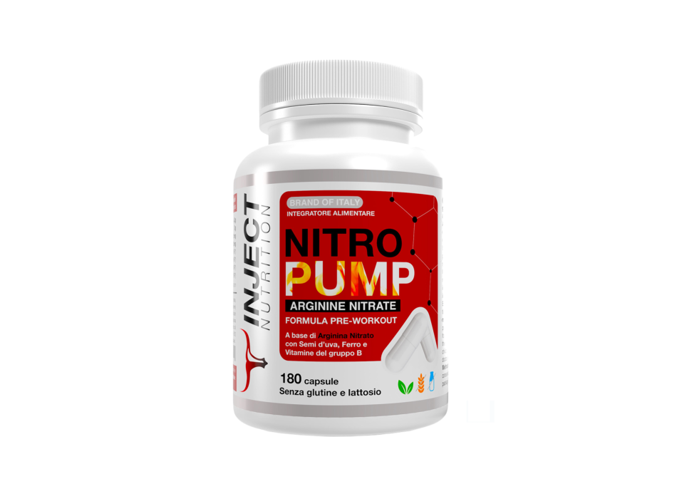 Nitropump Inject Nutrition pre-workout ossido nitrico volumizzante 180cps