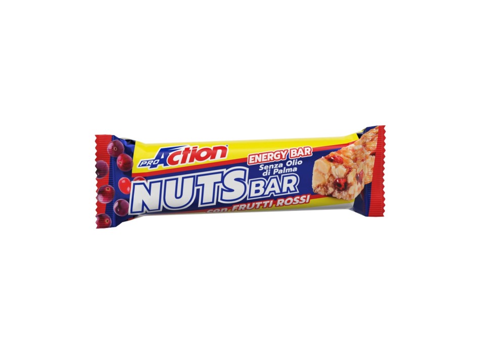 Nuts Bar ProAction 30g Barretta Energetica Naturale Frutti Rossi
