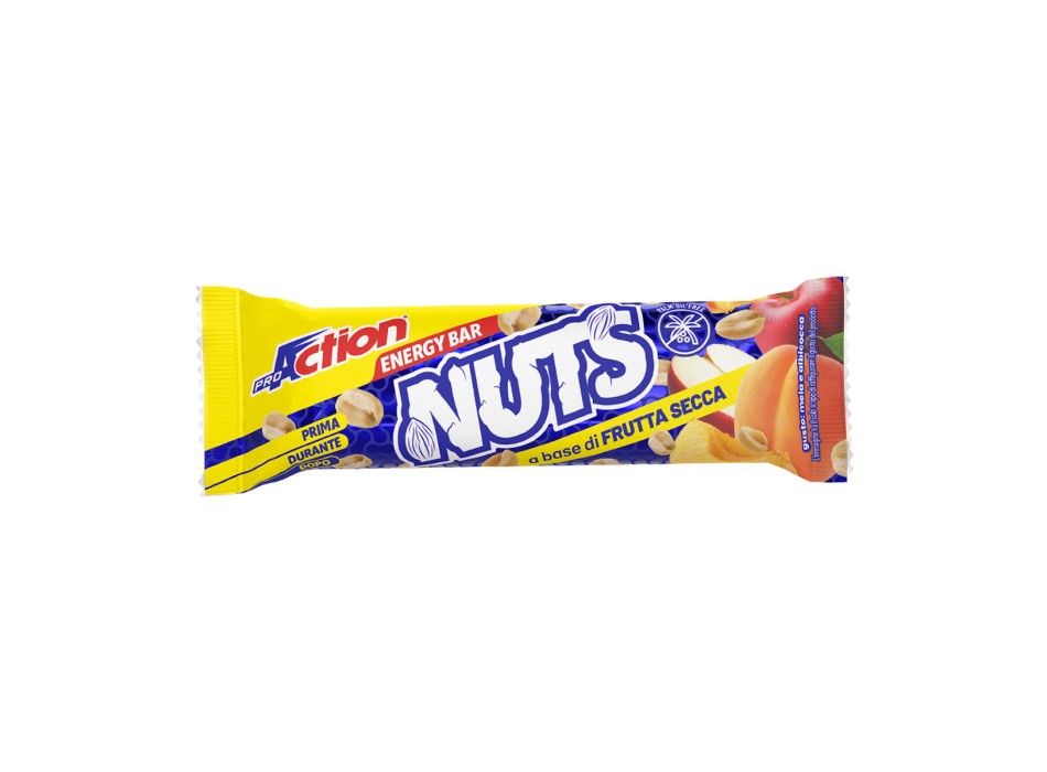 Nuts Bar ProAction 30g Barretta Energetica Naturale Mele e Albicocca