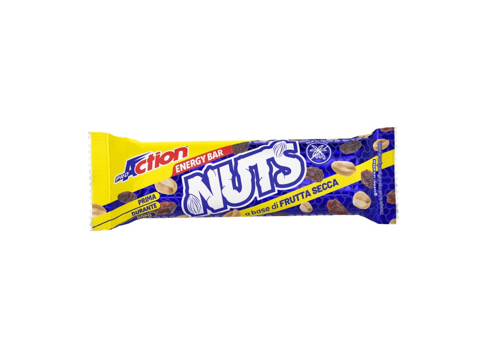 Nuts Bar ProAction 30g Barretta Energetica Naturale Uvetta