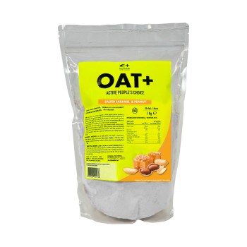 Oat+ 1kg 4+ Nutrition farina avena aromatizzata pancake caramello e burro di ara