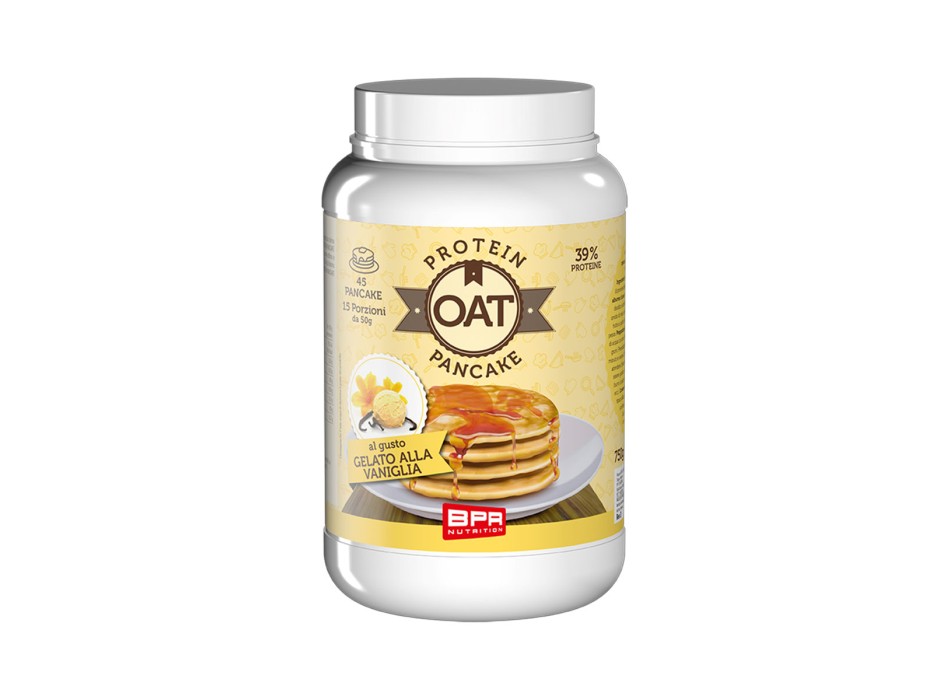 Oat Protein Pancake BPR Nutrition preparato proteico avena 750g Gelato alla Vani