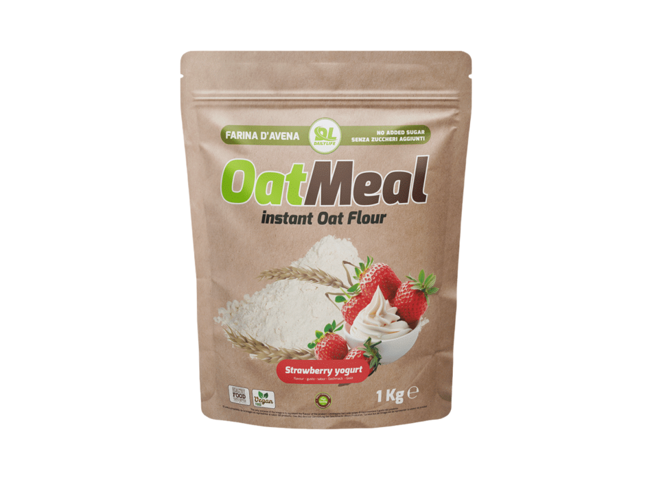 Oatmeal Instant Daily Life farina di avena aromatizzata per pancake yogurt frago