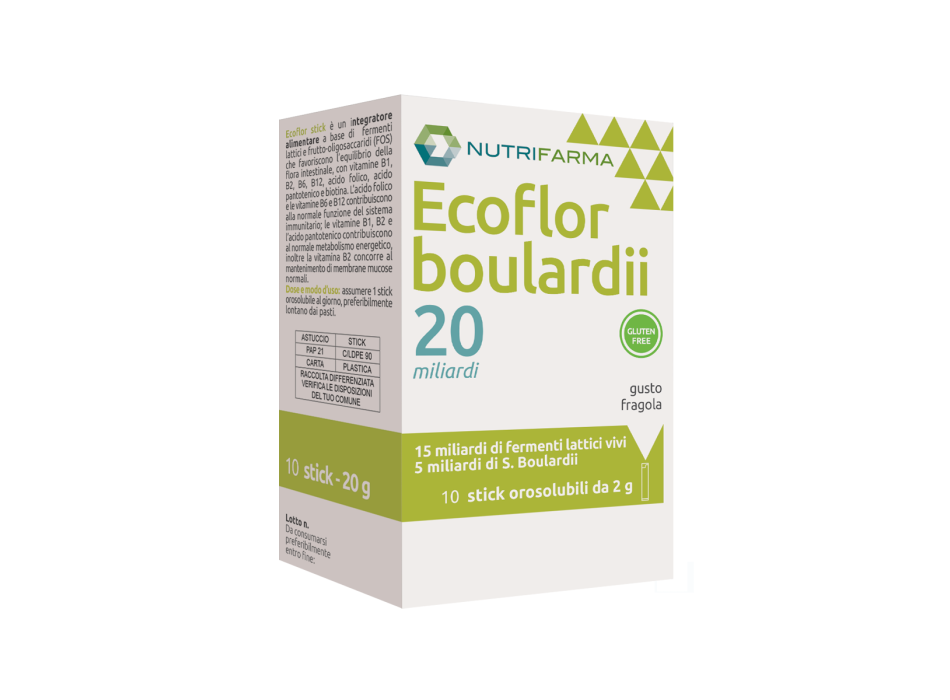 oflor Plus Boulardii Nutrifarma probiotici fermenti lattici intestino 10stick
