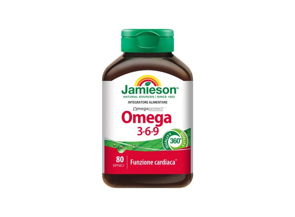 Omega 3-6-9 Jamieson Integratore Olio di Pesce Lino e Borragine 120 softgel