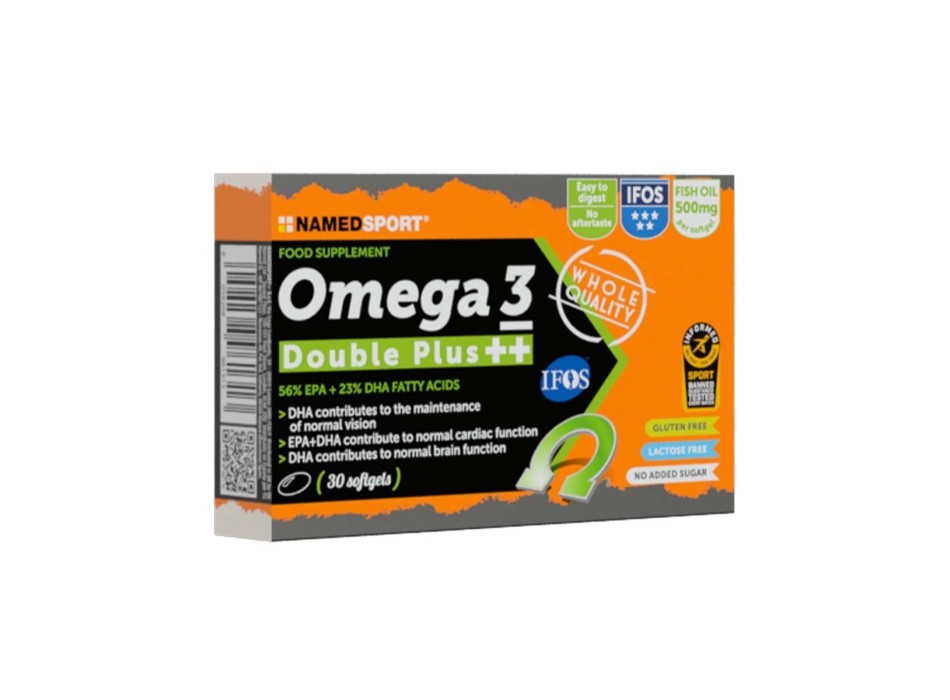 OMEGA 3 DOUBLE PLUS++ 500MG - Integratore di Omega 3 con certificazione Ifos 5 Stelle NAMEDSPORT