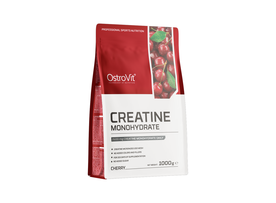 OstroVit Creatina Monoidrato integratore di creatina pura 1000 g Ciliegia