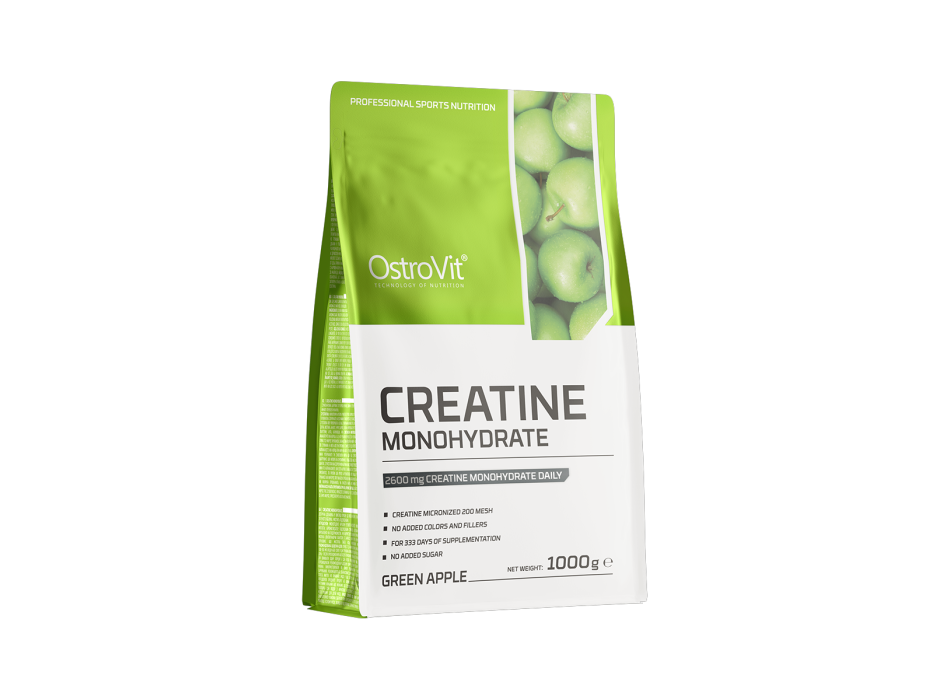 OstroVit Creatina Monoidrato integratore di creatina pura 1000 g Mela Verde