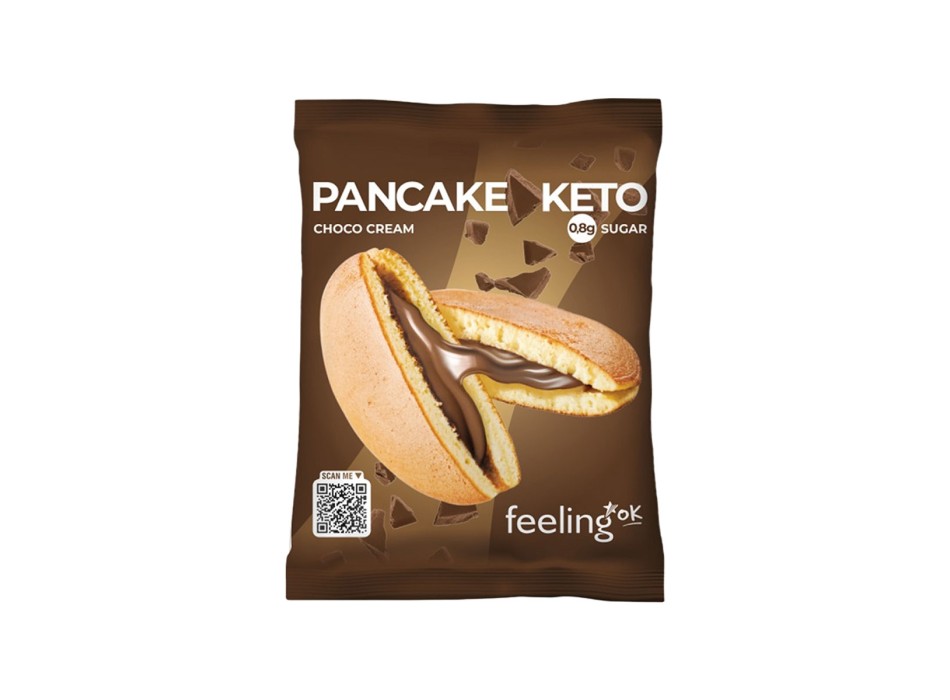 Pancake Proteico FeelingOk dolce low carb 50g crema al cacao