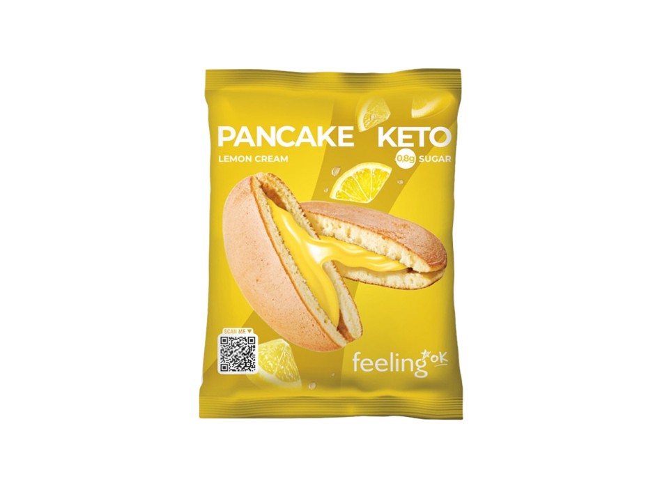 Pancake Proteico FeelingOk dolce low carb 50g crema al limone
