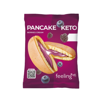 Pancake Proteico FeelingOk dolce low carb 50g frutti di bosco