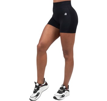 Pantaloncini fitness da donna Gorilla Wear Whitney neri senza cuciture shorts s