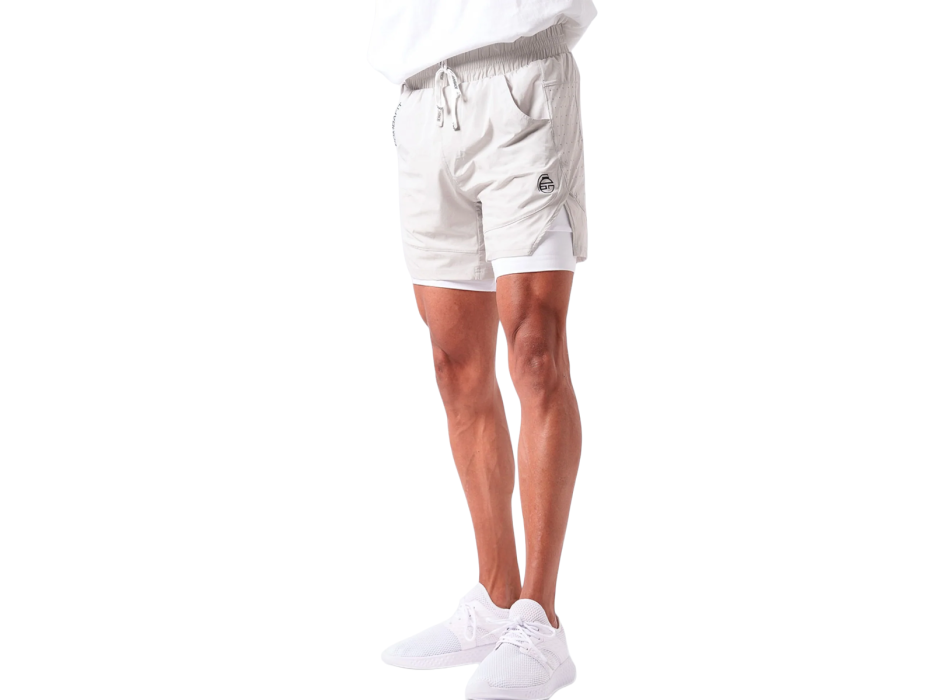 Pantaloncino Training Bombafit abbigliamento sportivo uomo Grigio
