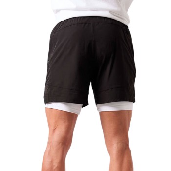 Pantaloncino Training Bombafit abbigliamento sportivo uomo nero e bianco