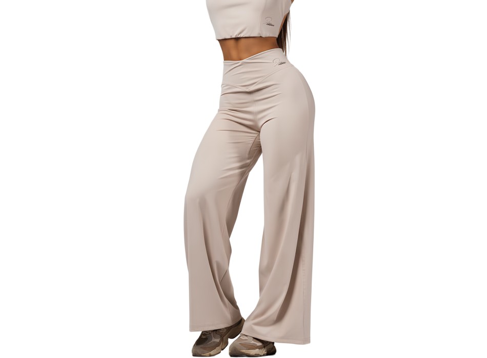 Pantaloni Flare Vita Alta Deni x Nebbia Pantaloni a Zampa Fitness Donna