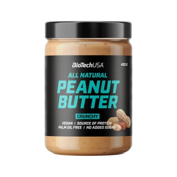 Peanut Butter BioTechUSA burro d'arachidi naturale 400g crunchy