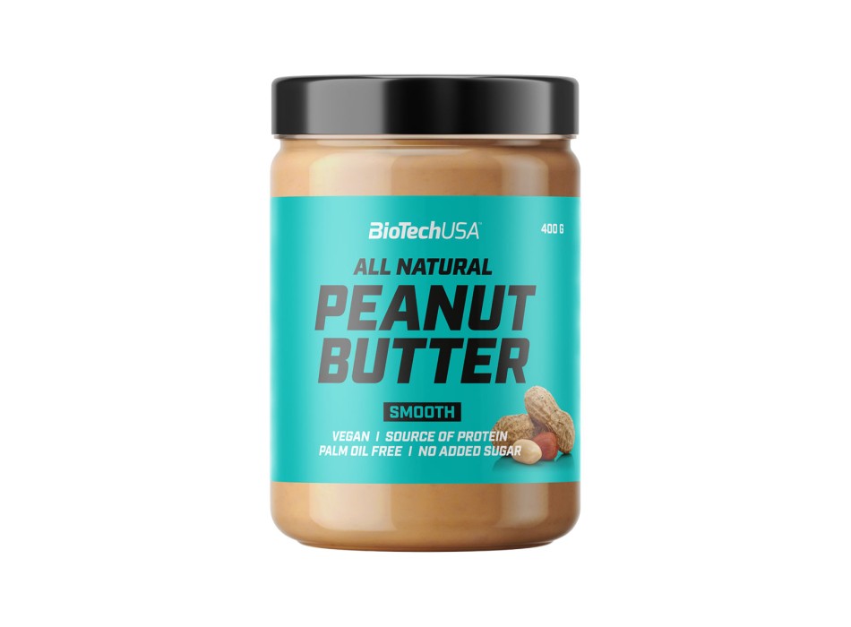 Peanut Butter BioTechUSA burro d'arachidi naturale 400g smooth