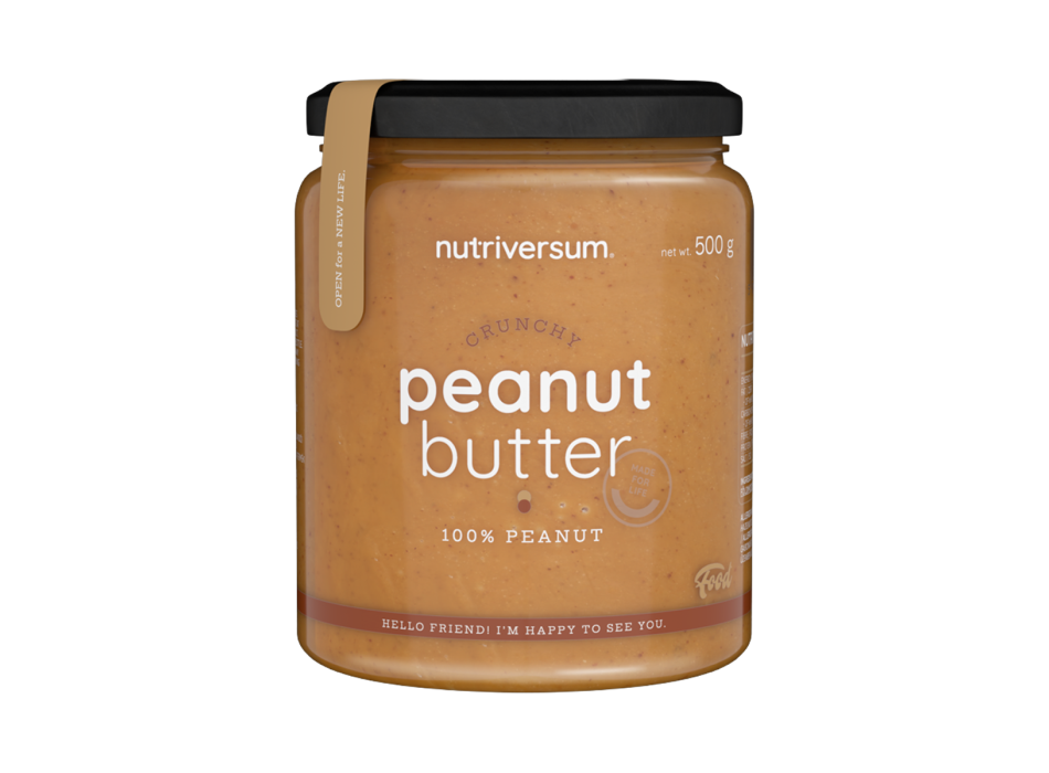 Peanut Butter Nutriversum Burro d'Arachidi Naturale 500g Crunchy